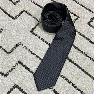 Ermenegildo Zegna Black Tie with White Dots